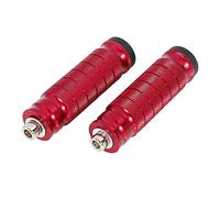 F FIERCE CYCLE 1 par de estriberas traseras de motocicleta de 6 mm, color rojo