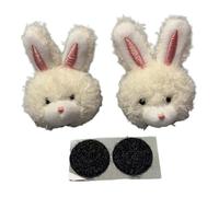 F Fityle 1 par de Adornos para Casco, pequeños y encantadores Accesorios Decorativos para Esquiar y Bicicleta con Cierre, Blanco