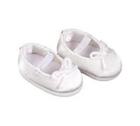 F Fityle 1 par de Zapatos de muñeca 1/12, Accesorios de Moda para Fotos, Accesorios de Vestir, Juguetes de Fiesta Hechos a Mano, Zapatos de Ballet para muñeca, Blanco