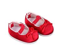 F Fityle 1 par de Zapatos de muñeca 1/12, Accesorios de Moda para Fotos, Accesorios de Vestir, Juguetes de Fiesta Hechos a Mano, Zapatos de Ballet para muñeca, Rojo