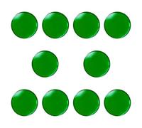 F Fityle 10 Almohadillas para Taco de Billar, Accesorio Profesional de 1,1 cm, para Club, Bar, competición, Ocio y Sala de Juegos, Verde