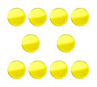 F Fityle 10 Almohadillas para Taco de Billar, Accesorio Profesional de 1,1 cm, para Club, Bar, competición, Ocio y Sala de Juegos, Amarillo