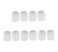 F Fityle 10 Piezas de Esponjas de Micrófono de de Solapa Pequeña, de Cubierta de 28 * 22 X 8 Mm, Blanco