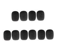 F Fityle 10 Piezas de Esponjas de Micrófono de de Solapa Pequeña, de Cubierta de 28 * 22 X 8 Mm, Negro