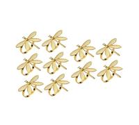 F Fityle 10 Piezas de la servilleta de liberación de libélulas Configuración de la Mesa de Comedor Adornos servilletas para la recepción de Fiesta del Hotel, Oro