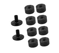 F Fityle 10 piezas de repuesto para platillos, fundas para platillos, accesorios para batería, soportes para platillos, almohadillas para conciertos, Negro