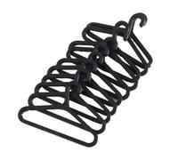 F Fityle 10 Piezas Perchas para Casa de Muñecas Miniatura Colgadores Ganchos Perchas de Vestuario PETG Durables Ancho4cm Adecuadas para Escenas 1/12 y 1/6 Fotografía Colecciones Regalos, Black