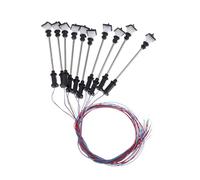 F Fityle 10 Uds 1: 100 Modelo Ferroviario Led Farolas Farolas Luces HO 3V, 3-7 cm