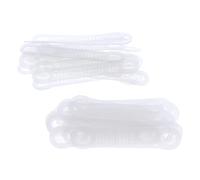 F Fityle 100 Piezas De Silicona Antideslizante Agarraderas Perchas Ropa Tiras Perchas Claro