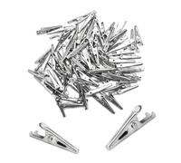 F Fityle 100 Piezas Pinzas Metal Eléctrica Prueba Cable Sujeción Segura para Reparaciones Eléctricas Proyectos Caseros Laboratorio, 28mm