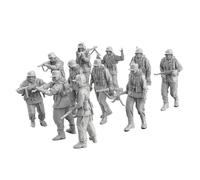 F Fityle 11 Piezas, Escala 1:72, Modelos de Soldados alemanes, Minifiguras de Soldados, Juego sin Pintar, Juguetes, diseño de Diorama artístico para Escena en