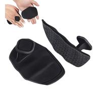 F Fityle 2 agarres de Gimnasio para Levantamiento de Pesas, agarres de Mano de Silicona Suave y Antideslizantes para Barra de Pesas, Suministros de, Negro