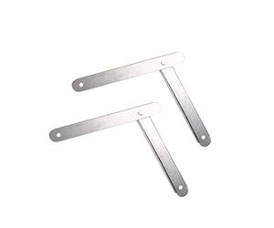 F Fityle 2 Bisagras Reforzadas para Escalera con Tirantes Y Tornillos, Localizador de Fijación, Accesorio para Escalera, Blanco