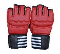 F Fityle 2 Guantes de Entrenamiento Ligeros de Medio, portátiles, de Color Rojo, para Adultos, Hombres y Mujeres, para Entrenamiento de Lucha y Sparring, M
