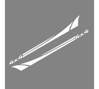 F Fityle 2 Pegatinas universales para, fáciles de Instalar, Impermeables, para Cintura de Puerta del Coche, Blanco