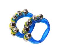 F Fityle 2 piezas Mini de pandería de pandería Tambourina Campanas Musicales Juguetes Mano Campanas de ruido FACTORES para CONCETRIDAD de KTV, Azul