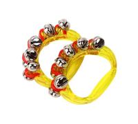 F Fityle 2 piezas Mini de pandería de pandería Tambourina Campanas Musicales Juguetes Mano Campanas de ruido FACTORES para CONCETRIDAD de KTV, Amarillo