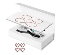 F Fityle 2 Piezas Pulseras Permanentes Kit de Pulseras para Parejas Joyería DIY Plier Manualidad Acero Inoxidable Plata Adecuado para Regalos de Pare, 1 Par de Oro Rosa., universal