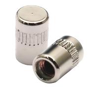 F Fityle 2 puntas de interruptor selector de pastillas de guitarra, accesorios de repuesto para guitarras eléctricas, tamaño roscado profesional, Plata M4