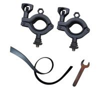 F Fityle 2 soportes de montaje para de techo, abrazadera de metal, soporte para hacha, soporte para, kit de montaje con agarre de goma para, Negro