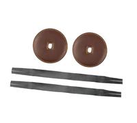 F Fityle 2 uds mango de platillo cinturón de platillo reparación cuero PU tira de repuesto suave correa de mano de platillo con almohadillas correa de, marrón