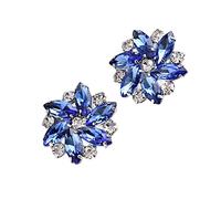 F Fityle 2 Unids Elegante Rhinestone Clips s Joyería Decoración de Cristal Hebilla Tacones Diamante para Broches Plano Botas, Azul
