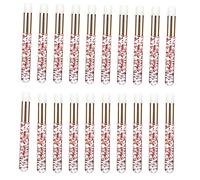 F Fityle 20 Piezas Cepillo de Limpieza Facial Herramienta de Maquillaje Cepillo de Lavado de Pestañas Profunda de Nylon Fácil de Usar Adecuado para Mujeres y, Rojo