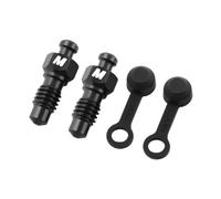 F Fityle 2x tornillos de purga de pinza de freno pernos de purga de freno hidráulico de bicicleta tornillos de purga de freno con tapas de ajuste para, Negro