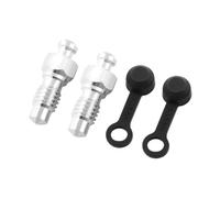 F Fityle 2x tornillos de purga de pinza de freno pernos de purga de freno hidráulico de bicicleta tornillos de purga de freno con tapas de ajuste para, PLATA