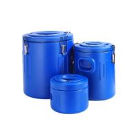 F Fityle 3 Piezas Cubo Isotérmico de Almacenamiento Contenedor Térmico Recipiente Conservador con Tapa Sellada y Pestillo Inoxidable con Asas Resistente para, Array, Azul