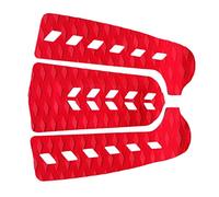 F Fityle 3Pcs Premium EVA Surf de Surf Skimboard Pad Deck Grip, Tail Pad, Rojo