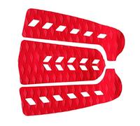 F Fityle 3Pcs Premium EVA Surf de Surf Skimboard Pad Deck Grip, Tail Pad, Rojo