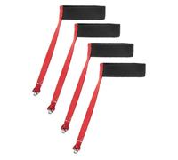 F Fityle 4 Correas para Guantes de esquí, Soporte anticaídas, Profesionales y versátiles, Negras y Rojas, con Clips metálicos y muñequera Flexible, para Mujeres