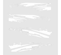 F Fityle 4 Pegatinas para Coche, de instalación rápida, Impermeables, para capó de Autocaravana, Trasera, capó y carrocería, Blanco