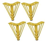 F Fityle 4 Piezas Muebles de Muebles Patas de sofá Metal Patas de gabinete Moderno sólido pies de reemplazo de Bricolaje pies de sofá para Bancos estantes de, Grano Recto