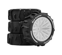 F Fityle 4 Ruedas Todoterreno RC, neumáticos de RC de 2,8 x 1 Pulgada para Escala 1/14, Accesorio Profesional, Resistente y Ligero, Blanco