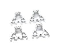 F Fityle 4pcs 1/10 RC Reemplazo del Soporte de amortiguadores de Alto Rendimiento Partes de Repuesto portátiles de Aluminio Accesorios de Aluminio, Plata