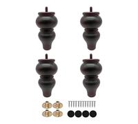 F Fityle 4pcs Muebles de Madera moño de la Pierna diseño Vintage Soporte de Bricolaje Patas de sofá clásicos Muebles de Madera Soporte pies para Silla de Mesa, 20 CentÍmetros