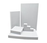 F Fityle 5 Piezas Base de Presentación Espuma Dura Cubo Geométrico Elemento Fondo Fotográfico para Cosméticos Accesorios Manualidades Adecuado para Fotógrafos, Blanco