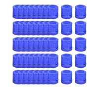 F Fityle 50 Anillos para identificación de Pollos de 0,9 cm con Cierre a presión, Montaje Sencillo, Multiusos, Reutilizables y fáciles de Abrir, Azul