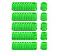 F Fityle 50 Anillos para identificación de Pollos de 0,9 cm con Cierre a presión, Montaje Sencillo, Multiusos, Reutilizables y fáciles de Abrir, Verde