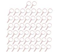F Fityle 50 Piezas de Llaveros con Cadena Juego de Anillos de Llavero a Granel de 1 Pulgada con Anillos de Salto Anillos de Llavero Piezas de Metal para, Oro Rosa