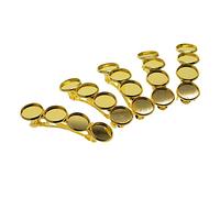 F Fityle 5x pinzas para el cabello para mujer, base de horquilla, accesorios para el cabello para regalo de cumpleaños informal diario, dorado