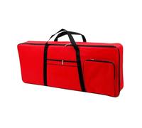 F Fityle 61 Caso de teclado de teclado 40.16 "x16.54" x1.97 "Accesorios de tela Oxford acolchados con correas de mochila Bolsa de concierto de teclado de piano, Rojo