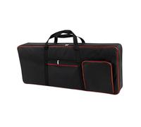 F Fityle 61 Caso de teclado de teclado 40.16 "x16.54" x1.97 "Accesorios de tela Oxford acolchados con correas de mochila Bolsa de concierto de teclado de piano, Negro