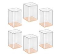 F Fityle 6X escaparate Transparente Decorativo a Prueba de Polvo Organizador de Almacenamiento Multiusos para Figuras de acción figuritas en Miniatura Modelo, Rosado