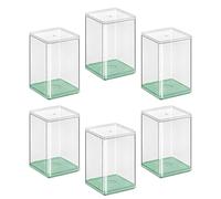 F Fityle 6X escaparate Transparente Decorativo a Prueba de Polvo Organizador de Almacenamiento Multiusos para Figuras de acción figuritas en Miniatura Modelo, Verde