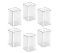F Fityle 6X escaparate Transparente Decorativo a Prueba de Polvo Organizador de Almacenamiento Multiusos para Figuras de acción figuritas en Miniatura Modelo, Blanco