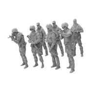 F Fityle 7 Figuras en Miniatura para Diorama, Escala 1/72, decoración de paisajes, Adornos de Escritorio sin Pintar, minimodelos para Juegos de Mesa.