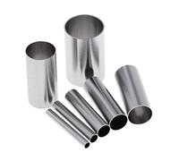 F Fityle 7 Unids Acero Inoxidable Forma Forma Forma Forma Cilíndricos Herramienta de Pastelería de Cocina de Torta Segura